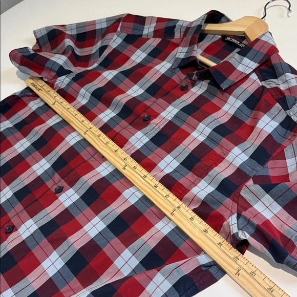 Arc'teryx Red and Blue Checkered Casual Shirt Size Large - Picture 6 of 9